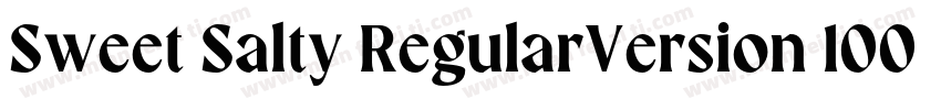 Sweet Salty RegularVersion 1000字体转换